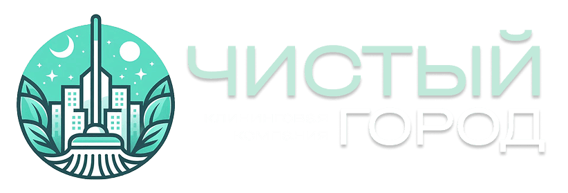 Логотип клининговой компании Чистый город
