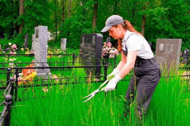 Уборка на кладбище с благоустройством